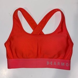 Orange/Peach Girls Under Armor Sports Bra (size M)